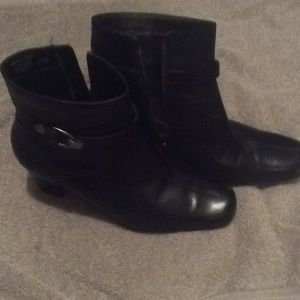 Black ankle boots.